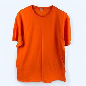 Jerzees Dri-Power Safety Orange T-shirt Large (Lot of 2)